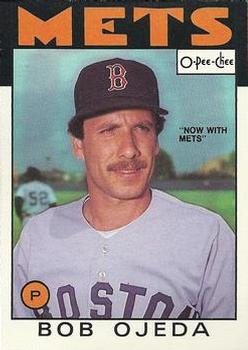 1986 O-Pee-Chee Baseball Cards 011      Bob Ojeda#{Now with Mets
